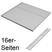 Deckelplatte für 16 mm Schrankseiten, Set hellgrau 