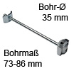 Plattenverbinder ab 22 mm Stärke, 73-86 mm Spannverb. M6x150 / Bohr-Ø 35 mm