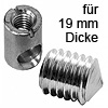 PV Gehäuse Ø 10x14 mm + Gewindestift M6x8 ISK verzinkt. D01021 Gehäuse + Stift D01034 zink