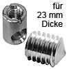 PV Gehäuse Ø 10x16 mm + Gewindestift M6x8 ISK verzinkt D01022 Gehäuse + Stift D01034 zink