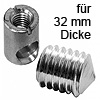 PV Gehäuse Ø 10x21 mm + Gewindestift M6x8 ISK verzinkt D01023 Gehäuse + Stift D01034 zink