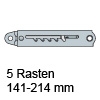 Rastomat Teleskopversteller, 5 Rasten Rastomat 5er, verzinkt - 141-214 mm