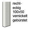 Tischfuß, rechteckig 100/50 mm edelstahlfinish Tischfuß, rechteckig 100/50 mm vernickelt gebürstet