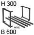 Regalsystem Smartcube, H 300 x B 600 mm Smartcube 300x600x250 mm - schw. elox.