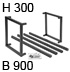 Regalsystem Smartcube, H 300 x B 900 mm Smartcube 300x900x250 mm - schw. elox.