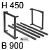 Regalsystem Smartcube, H 450 x B 900 mm Smartcube 450x900x250 mm - schw. elox.