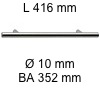 Griff i-200 Länge 416 mm L 416 / BA 352 / Ø 10 mm