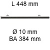 Griff i-200 Länge 448 mm L 448 / BA 384 / Ø 10 mm