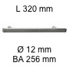 Relingriff i-400 Länge 320 mm H 40 / BA 256 / L 320 / Ø 12 mm