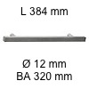 Relingriff i-400 Länge 384 mm H 40 / BA 320 / L 384 / Ø 12 mm