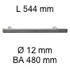 Relingriff i-400 Länge 544 mm H 40 / BA 480 / L 544 / Ø 12 mm