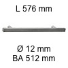 Relingriff i-400 Länge 576 mm H 40 / BA 512 / L 576 / Ø 12 mm