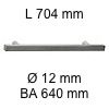 Relingriff i-400 Länge 704 mm H 40 / BA 640 / L 704 / Ø 12 mm
