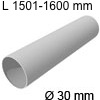 Rohr aus Edelstahl Ø 30 mm, 1501-1600 mm L Rohr 1501-1600 mm, Wandstärke 1mm