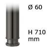 Tischfuß Rondella, Stahl - zylindrisch - schwarz - ø 60 mm - H 710 mm schwarz - 710 mm - ø 60 mm