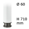 Tischfuß Rondella, Stahl - zylindrisch - weiß - ø 60 mm - H 710 mm weiß - 710 mm - ø 60 mm