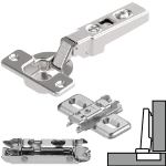 Blum Scharnier 71M2550 mit Montageplatte, 100 Grad Eckanschlag, Ersatz für70.255 / 90.255 