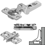 Blum Scharnier 71M2750 mit Montageplatte, 100 Grad Innenanschlag 