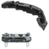 CLIP top Blumotion 155 Grad Scharnier Eckanschlag, onyxschwarz 71B7550 gerade, Schraube / Feder + Platte 177H3100E