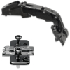 CLIP top Blumotion 155 Grad Scharnier Eckanschlag, onyxschwarz 71B7590 gerade, Inserta / Feder + Platte 174H7100E