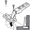 CLIP top 110° Eckanschlag 71T3550 Eckanschlag, schraubbar mit Feder