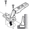 CLIP top 110° Mittelanschlag 71T3650 Mittelanschlag, schraubbar mit Feder