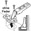 CLIP top 110° Mittelanschlag 70T3650.TL Mittelanschlag, schraubbar ohne Feder
