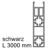 CADRO Schubkastenprofil für Hettich-Auszüge Alu-Profil 18x72x3000 mm, schwarz matt