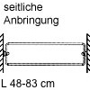 Schuhregal, ausziehbar Schuhablage, L 48 cm - Anbringung seitlich - grau