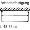 Schuhregal, ausziehbar Schuhablage, L 48 cm - Wandbefestigung - grau