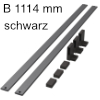 Schuhreling CONERO 2xAluprofil 3xAufnahme, B 1114 mm - schwarz