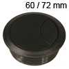 Kunststoff-Kabeldurchlass schwarz 60/72 mm Kabeldurchlass Kunststoff schwarz 60/72 mm