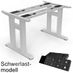 Elektrisches Tischgestell bis 300 kg belastbar, für 100x200 cm max. Plattengröße 300 kg | schwarz