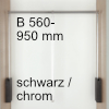 Kleiderlift 10 kg für 56-95 cm Einbaubreite schw./chrom Servetto 3T 560-950 mm, schwarz/verchromt