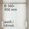 Kleiderlift 10 kg für 56-95 cm Einbaubreite w/chrom Servetto 3T 560-950 mm, weiß/verchromt