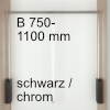 Kleiderlift 10 kg für 75-110 cm Einbaubreite schw./chrom Servetto 3T 750-1100 mm, schwarz/verchromt