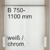 Kleiderlift 10 kg für 75-110 cm Einbaubreite w/chrom Servetto 3T 750-1100 mm, weiß / verchromt