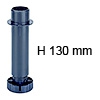 Sockelverstellfuss Korrekt 130, schwarz Ø 80 mm Sockelf. Kst. schw. H 119-155 mm / 80