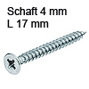 Senkkopfschraube Vollgewinde verzinkt Ø 4 mm L 17 mm Hospa-Schraube Seko verzinkt 4 x 17 mm