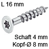 Senkkopfschraube verzinkt Ø 4 mm L 16 mm Spax Seko IS20 verz. 8 / 4 x 16 mm