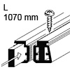 Stahleinlage verzinkt 1070 mm Gratleistenprofil Stahl verz. L 1070 mm