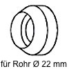 Edelstahl-Stangenhalter zum Stecken, für Rohr Ø 22 mm Wandhalter Steck, Hülse Ø 22 Rohr