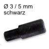 Steckbodenträger aus Stahl Ø 3/5 mm Stahlbodenträger L 17 mm, schwarz