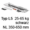 T60B3560 TIP-ON BLUMOTION Einheit, Typ L5 Set TipOn Blumotion 25-65 kg / NL 350-650 mm, S