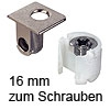 Tab 18 Verbinder mit Verriegelung, ab 16 mm Dicke zum Schrauben Tablarverriegelung Tab 18 Schraub. vernickelt 16 mm