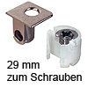 Tab 18 Verbinder mit Verriegelung, ab 29 mm Dicke zum Schrauben Tablarverriegelung Tab 18 Schraub. vernickelt 29 mm