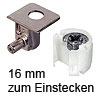 Tab 18 Verbinder mit Verriegelung, ab 16 mm Dicke zum Stecken Tablarverriegelung Tab 18 Steck. vernickelt 16 mm