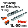 560H6000B Vollauszug mit Dämpfung Tandem 560H + Blumotion, 30 kg / NL 600 mm