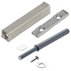 TIP-ON 956A1201 Set für Tür lang + Platte, grau / nickel Tip On Tür 10x76 + Adapterpl. 20/32, R736/NI-L