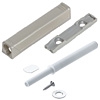 TIP-ON 956A1201 Set für Tür lang + Platte, weiß / nickel Tip On Tür 10x76 + Adapterpl. 20/32, SW/NI-L